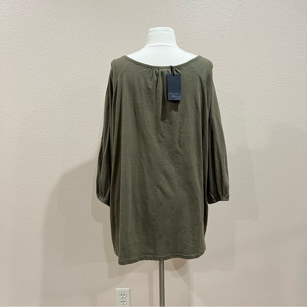 Jane and Delancey Olive Green Embroidered Tunic NWT Size 1X - Picture 4 of 11